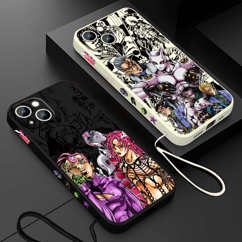 Phone Cases Iphone 17 - Casing HP Cairan Tali Kiri Anime