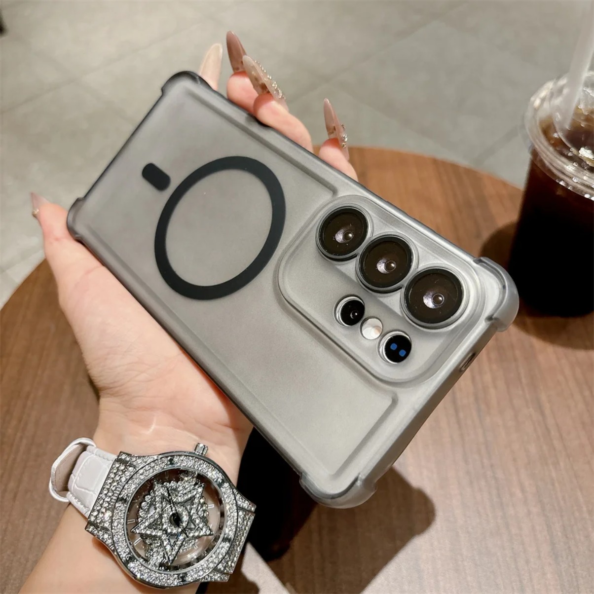 Matte Frosted Case - Casing Ponsel Magnetik Anti Benturan Transparan