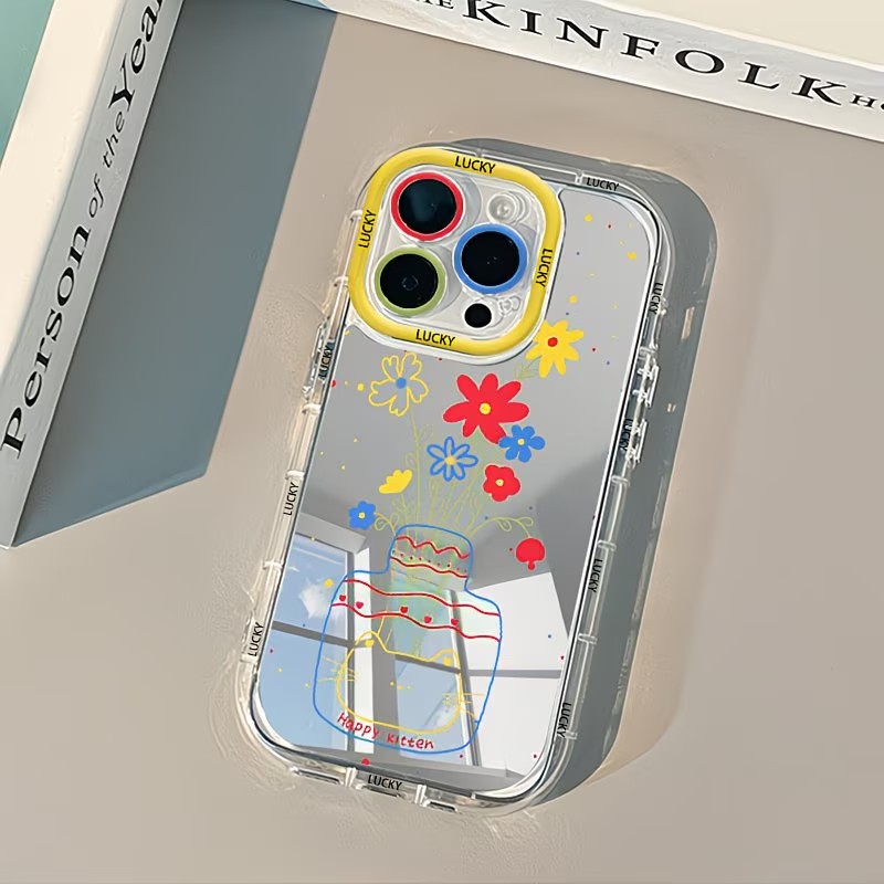 Phone Cases Xr Iphone - Casing Ponsel Cermin Desain Vas Bunga