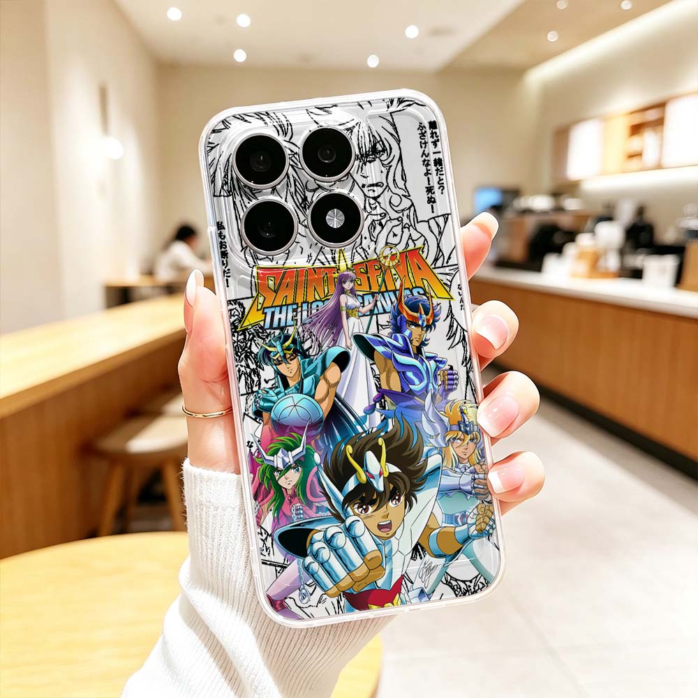 Phone Cases Xiaomi 14T - Casing Ponsel Transparan Saint Seiya Anime