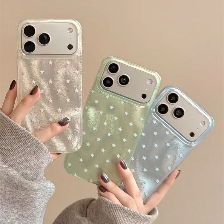 Phone Cases Korea - Casing Ponsel Berkilau Pentagram Latar Hijau