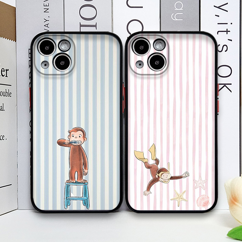 Phone Cases Xr Iphone - Casing HP Motif Monyet Bergaris Kartun