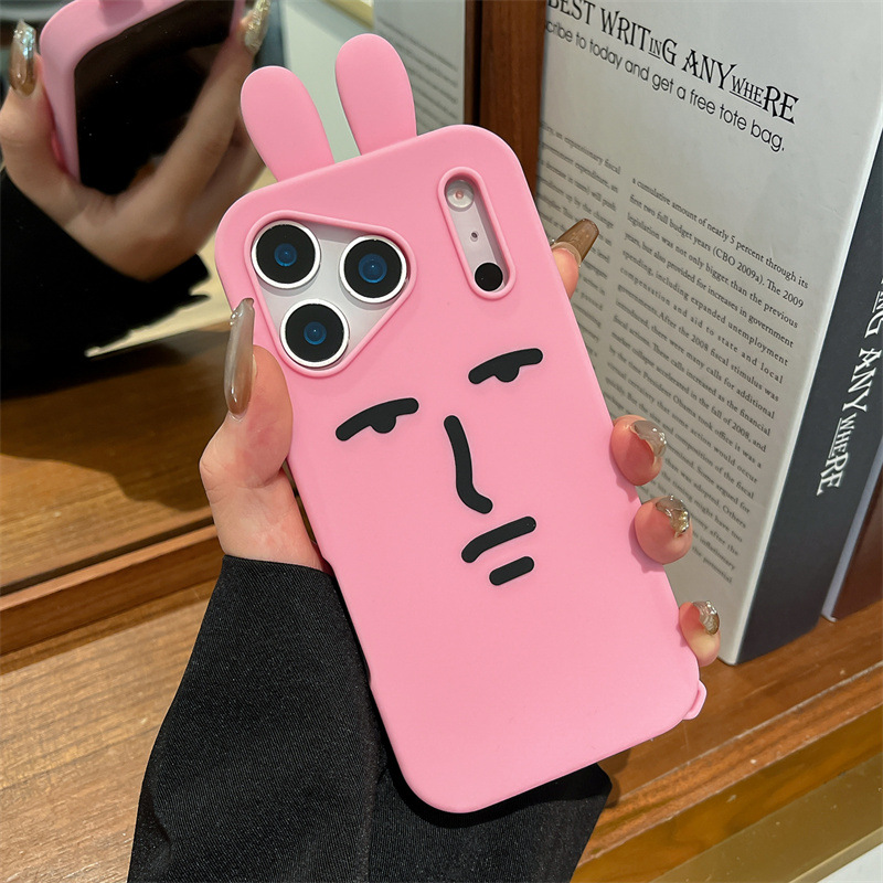 Casing HP Kelinci Emoji Kartun - Phone Cases Pink ulasan dan harga