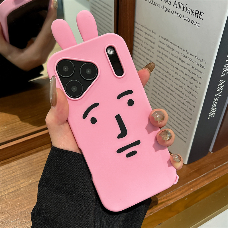 Casing HP Kelinci Emoji Kartun - Phone Cases Pink ulasan dan harga