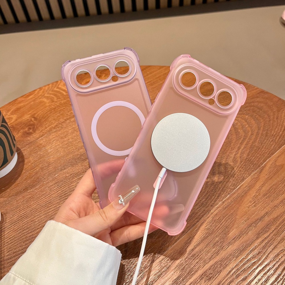 Casing Ponsel Magnetik Bening  - Matte Frosted Case ulasan dan harga