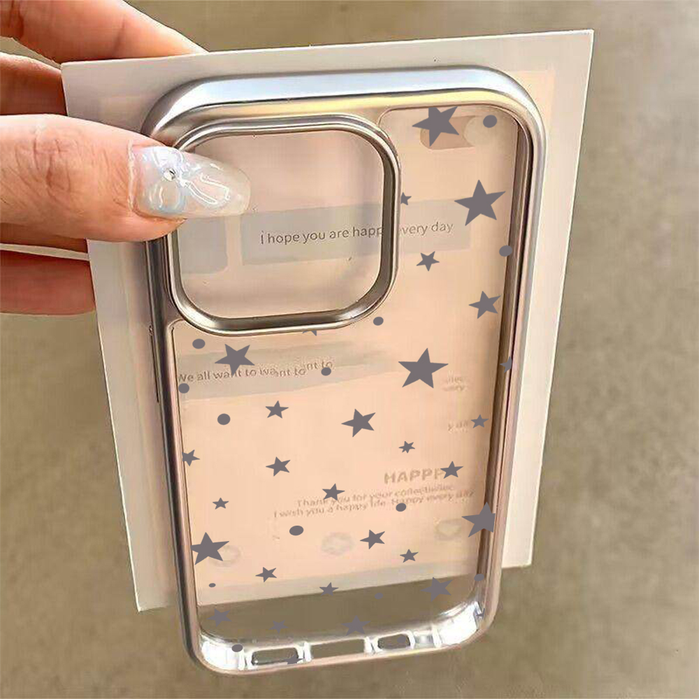 Casing Transparan Y2K Stars Fa - Phone Cases Store ulasan dan harga
